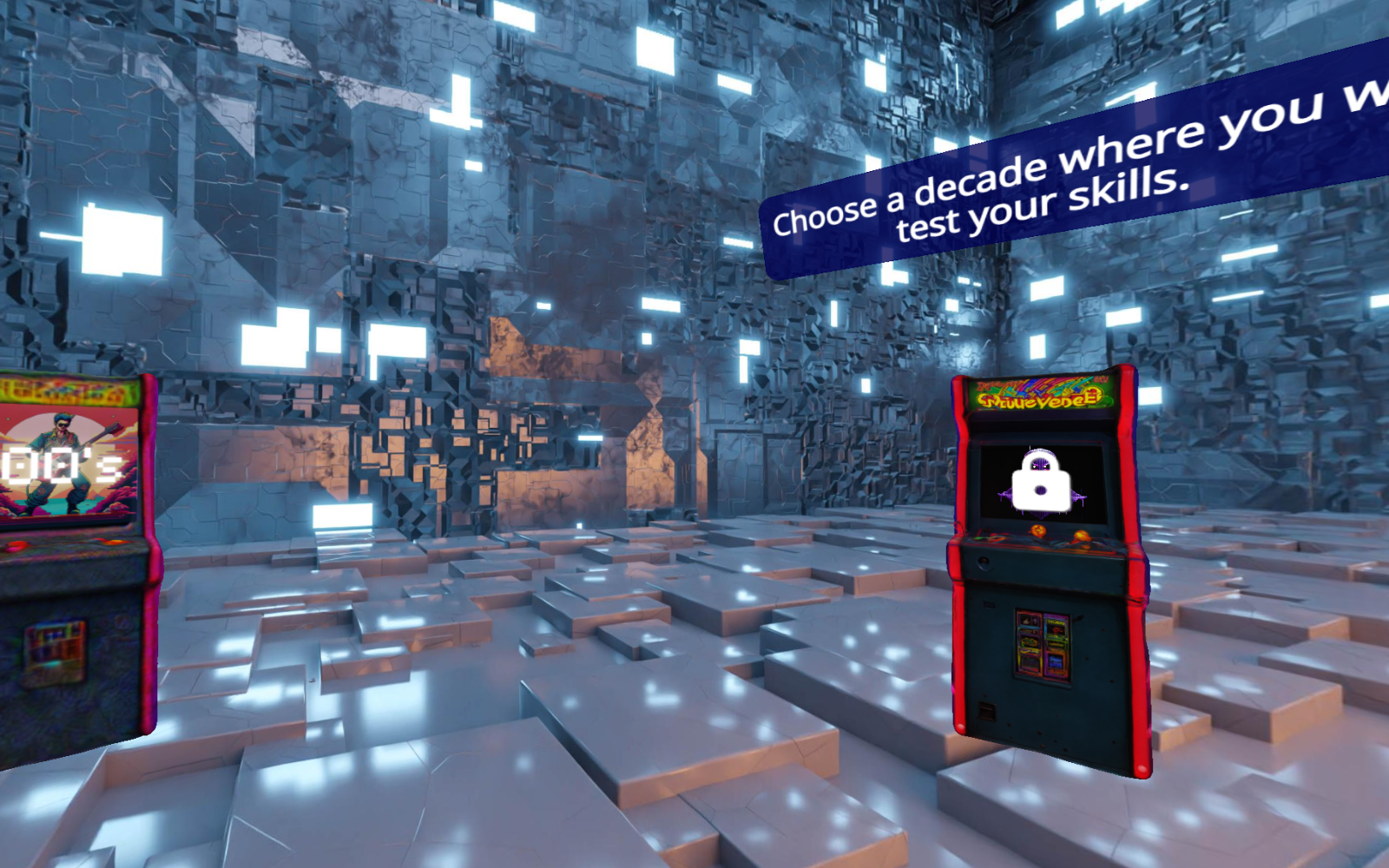 A scene from Retro Respawn: An Arcade Escape